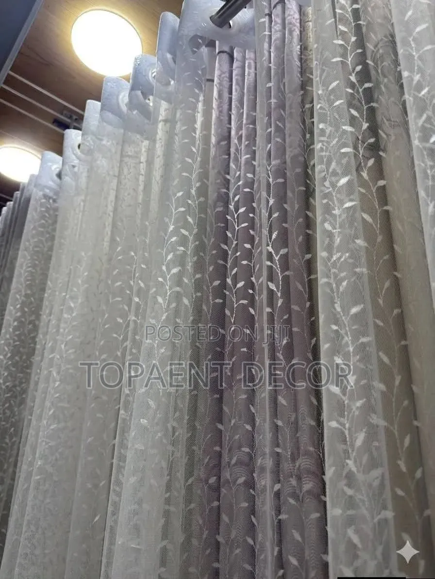 Plain White Sheers Curtain for Living Room Windows
