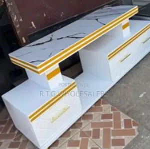Executive TV Stand With Marble Coating and Light @