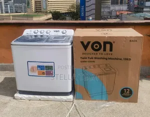 Von 13kgs Twin Tub Washing Machine -White