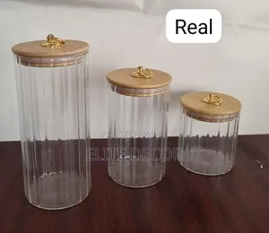 Premium Glass Storage Jar With Bamboo Lid & – 520ml, 750ml & 1050ml