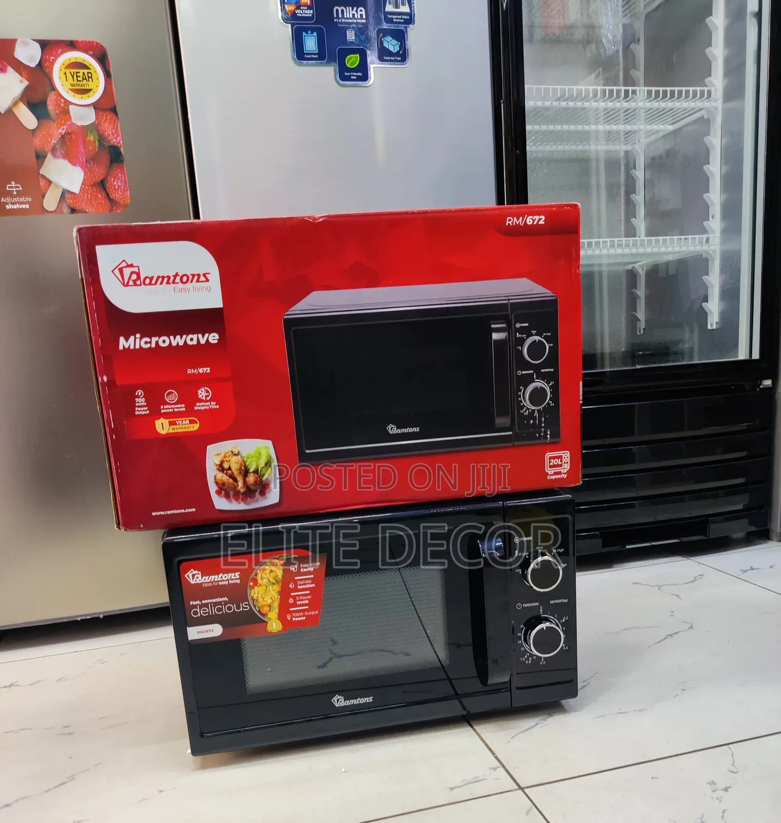 Ramtons RM672 20L Manual Microwave Oven Black