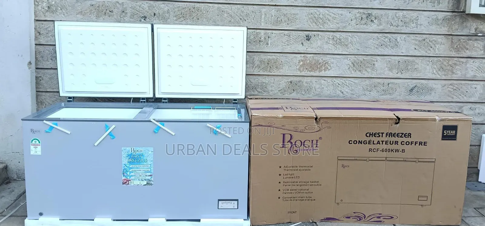 Roch Chest Freezers RCF-600-Kw-B – 493 Litres