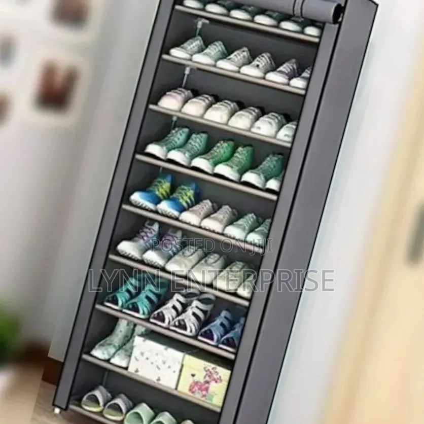 Singlerow Zipper Shoe Cabinet 50×30×158cm 10 Layers