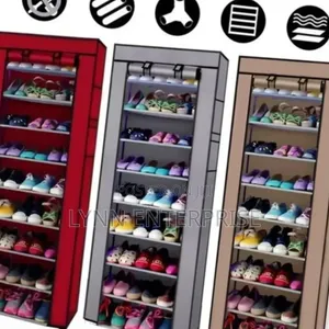 Singlerow Zipper Shoe Cabinet 50×30×158cm 10 Layers