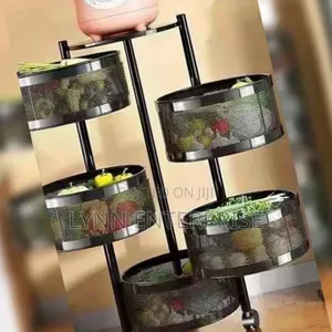 High Quality Round Fruit Rack With Wheels
