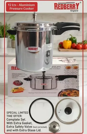 12litres Redberry Premium Range Aluminium Pressure Cooker