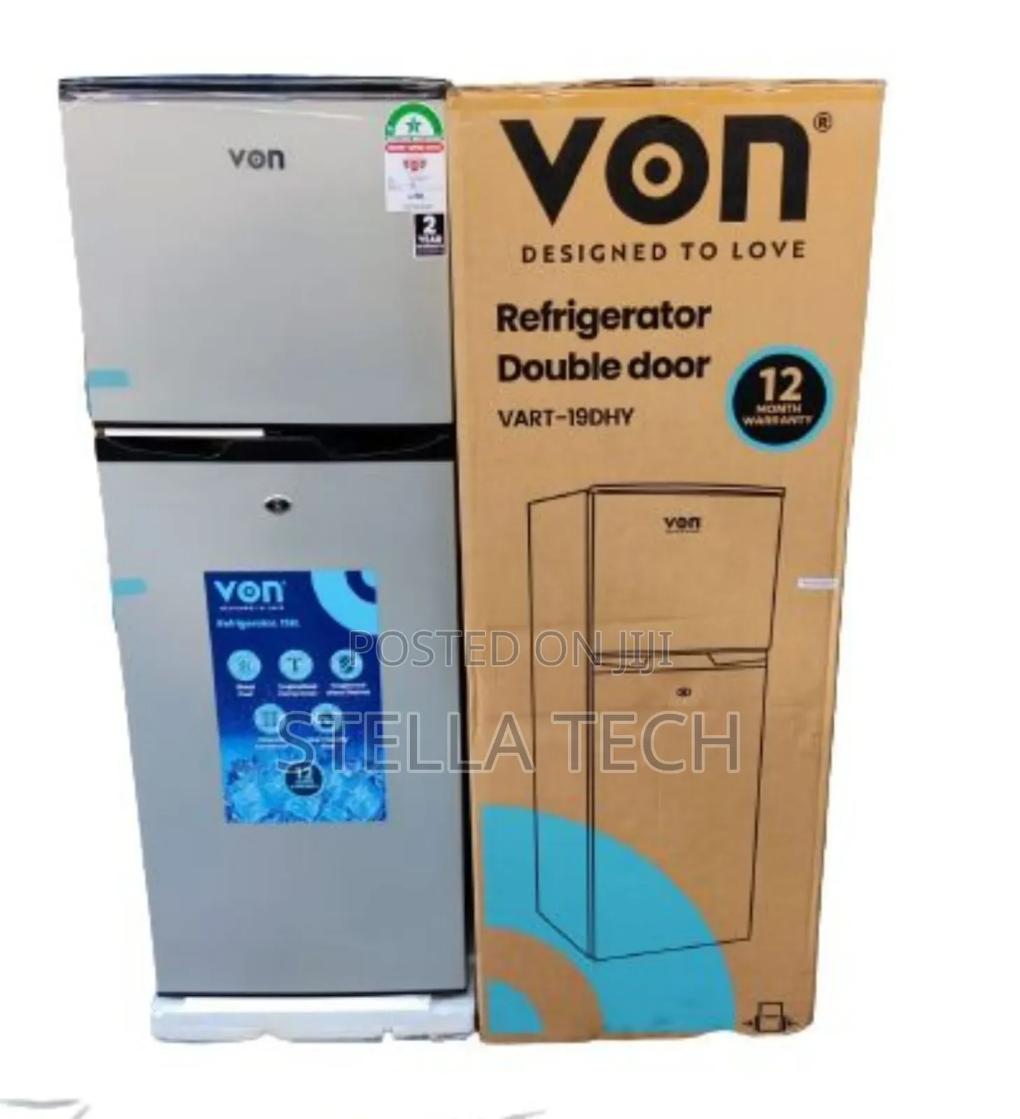 🔥Von  CAPACITY 136 LITRES Double Door Refrigerator