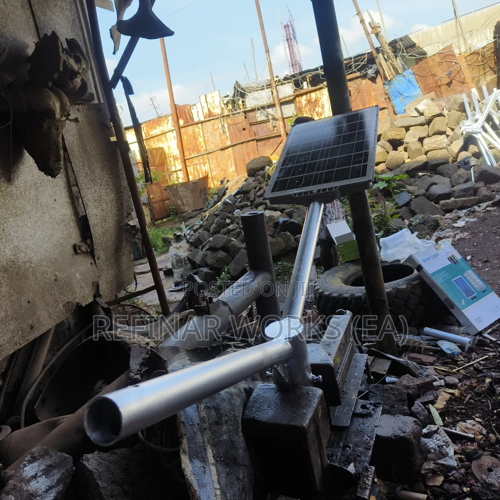 Custom Fabricated Lighting Poles With Anchor Bolts