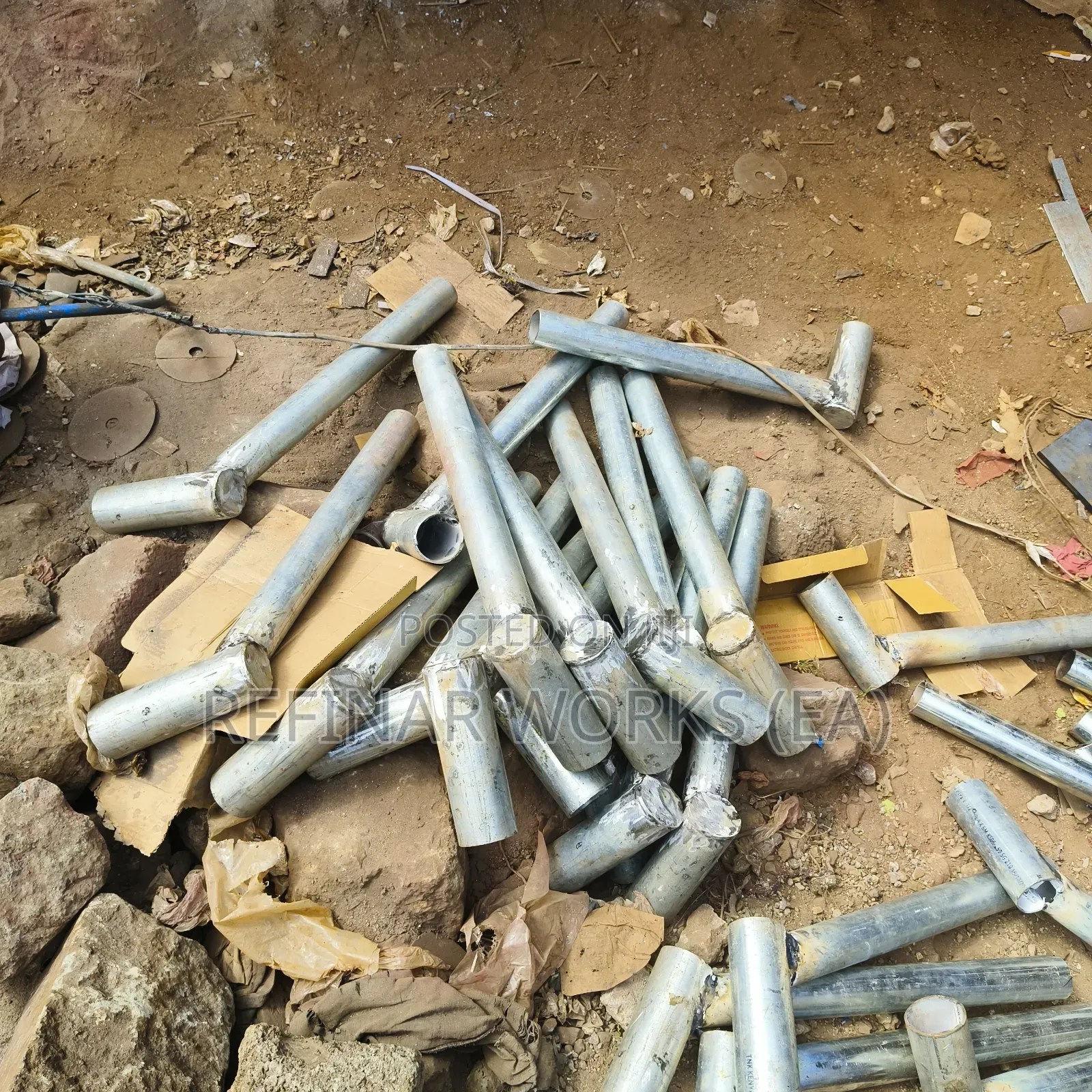 Custom Fabricated Lighting Poles With Anchor Bolts