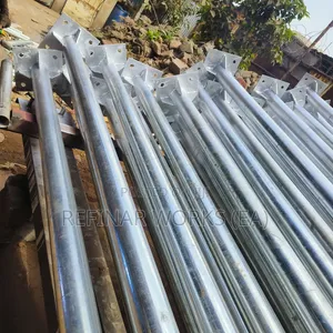 Custom Fabricated Lighting Poles With Anchor Bolts
