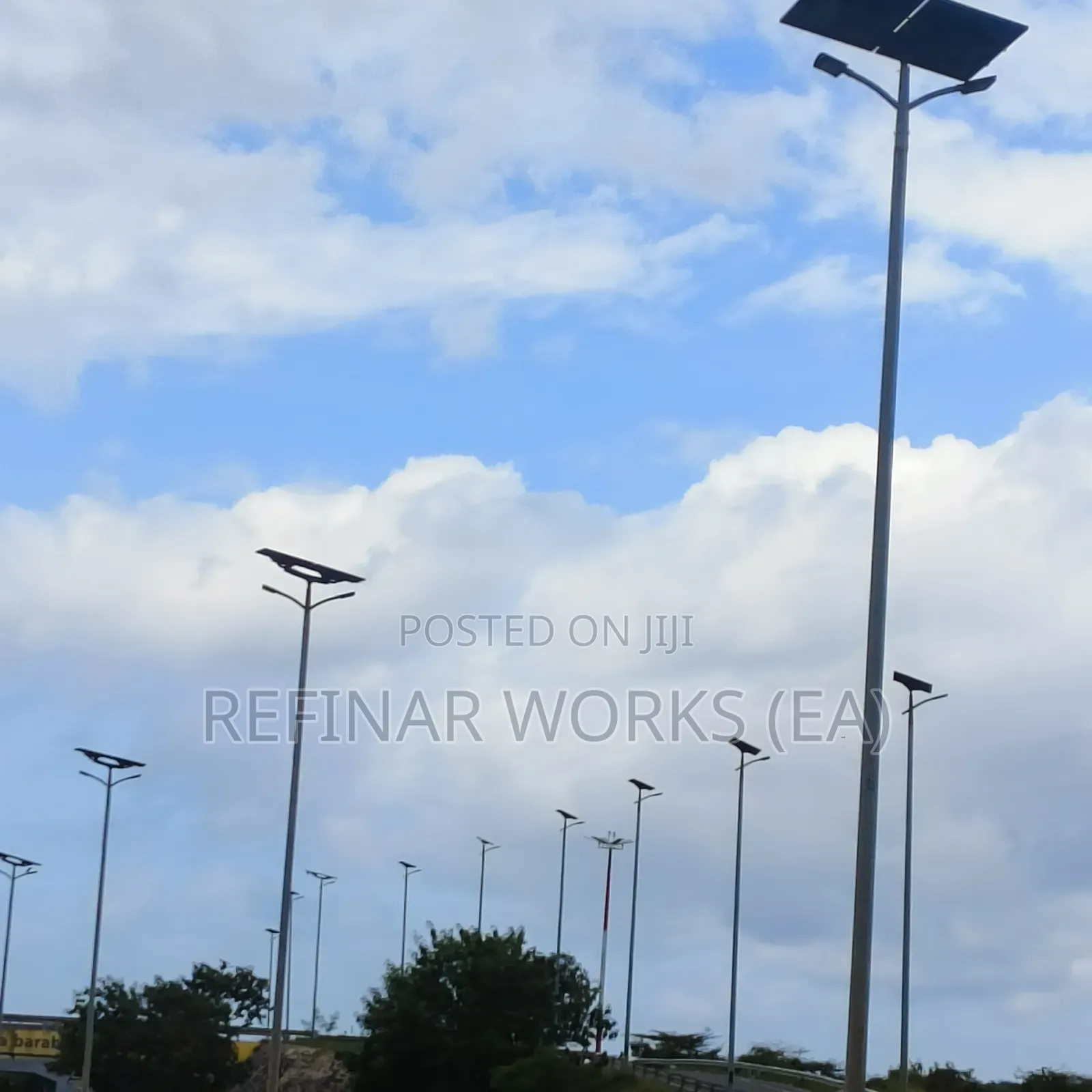 Custom Fabricated Lighting Poles With Anchor Bolts
