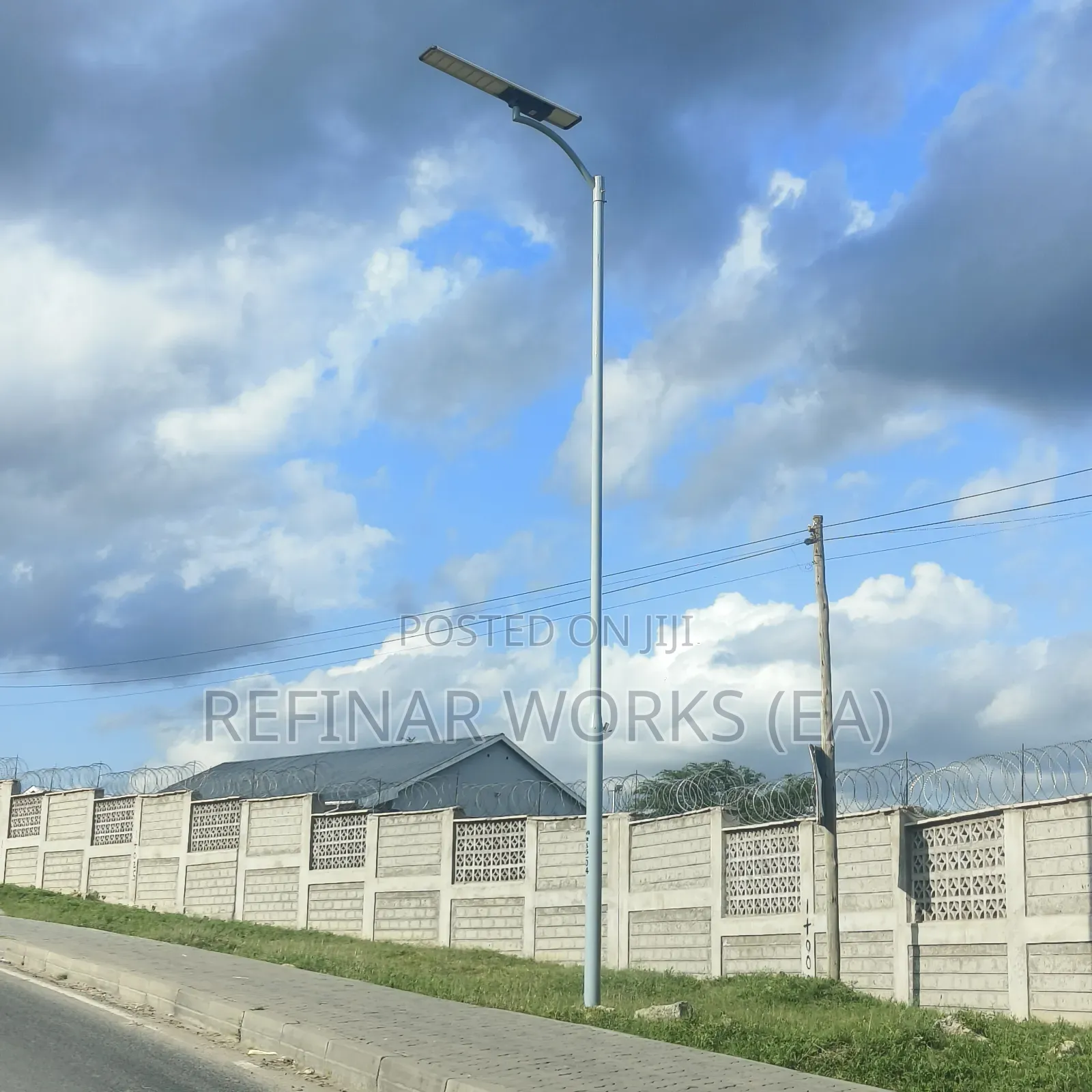 Custom Fabricated Lighting Poles With Anchor Bolts