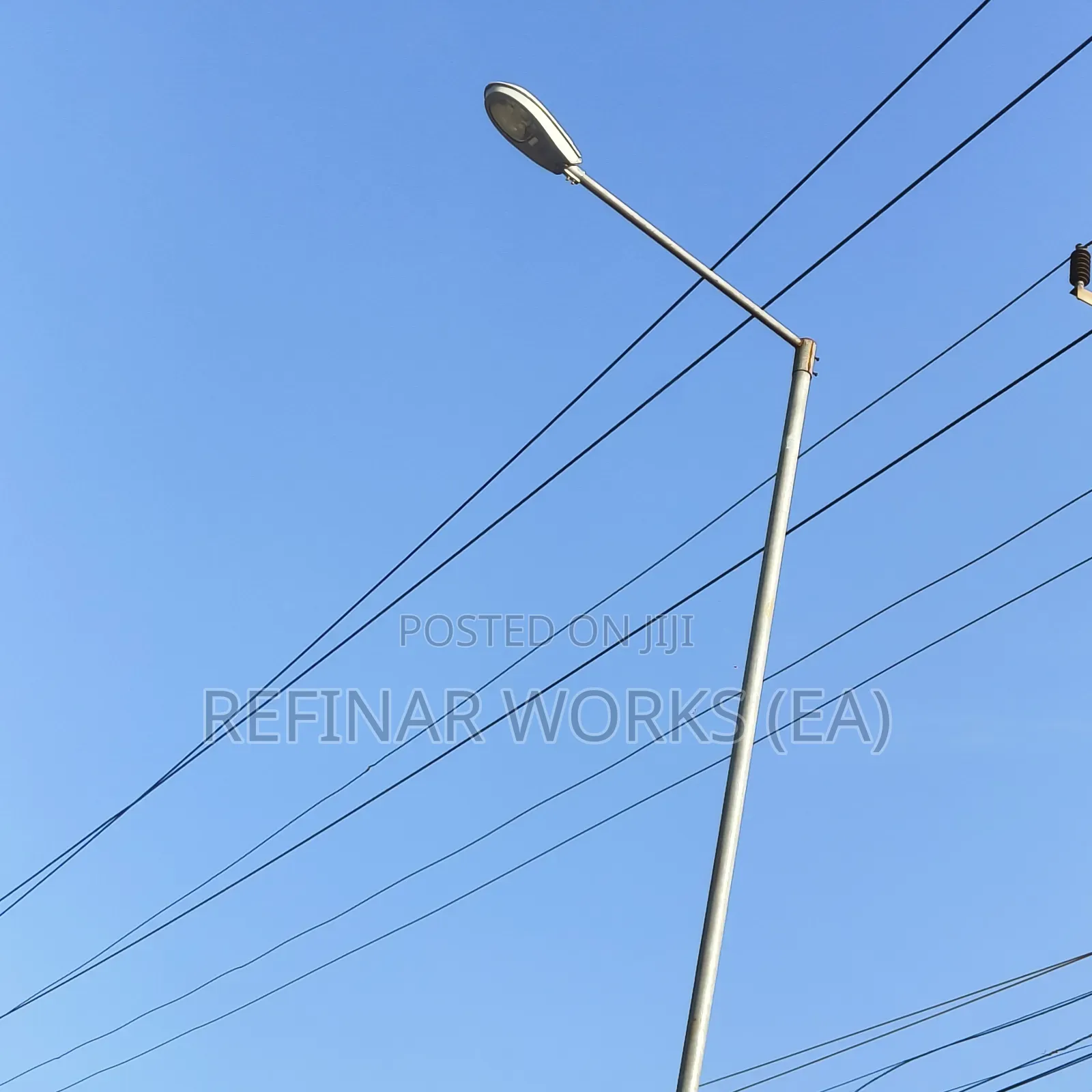 Custom Fabricated Lighting Poles With Anchor Bolts