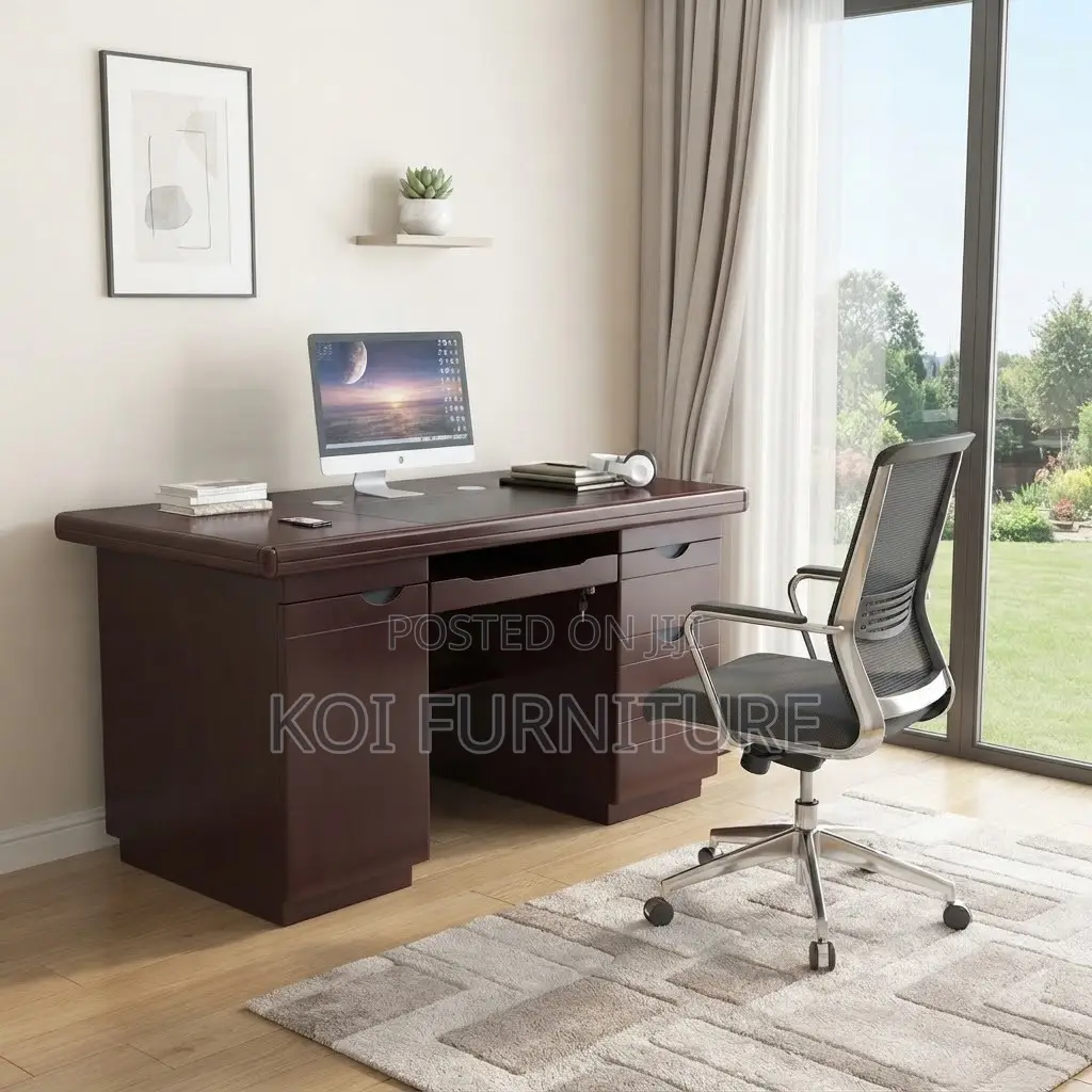 Office Desk; Executive Home Office 120CM Natutal Mahogany Desk