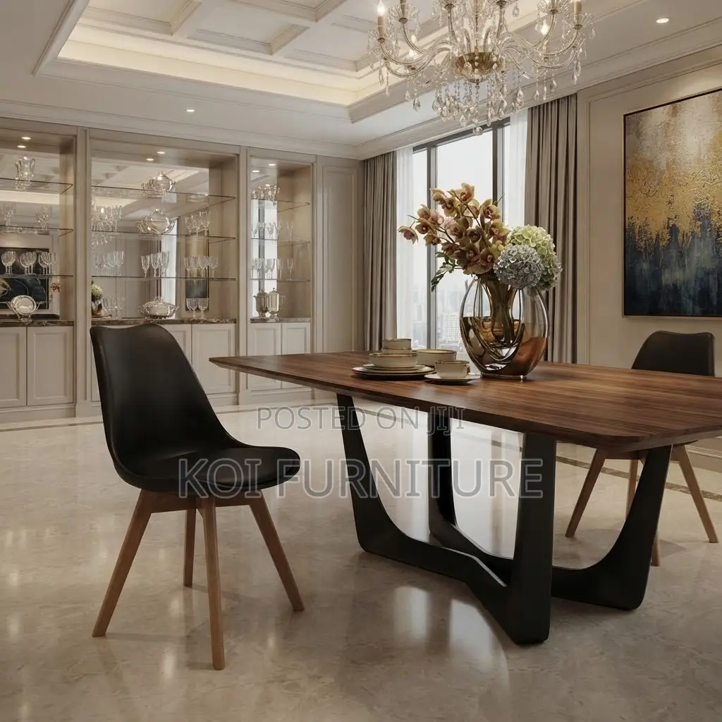 Home Chairs; Mid Backrest Eames Black Dining Chairs
