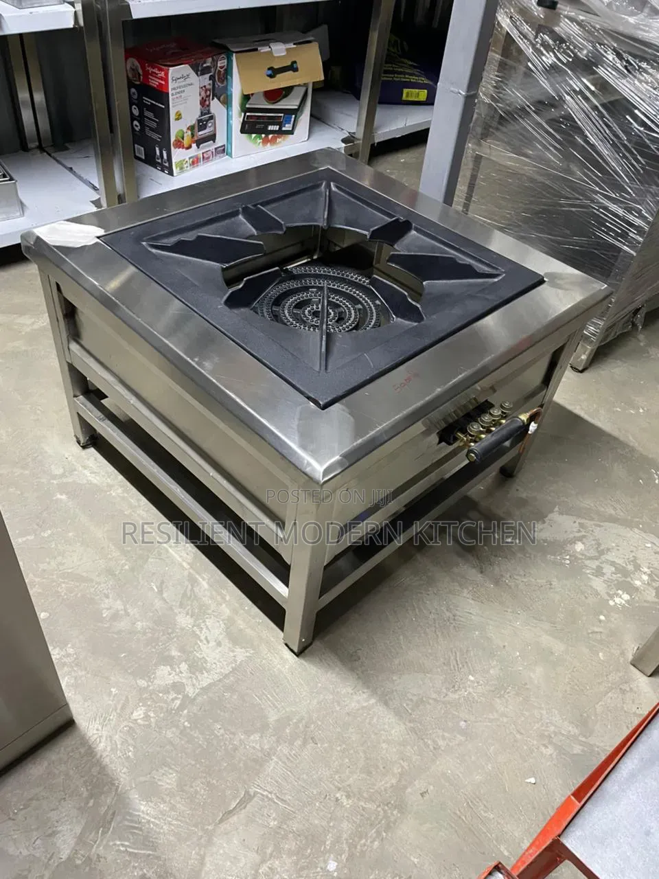 Commercial Stainless Steel 3 Ring Gas Cooker