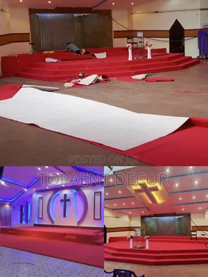 RED Church Carpets Wall to Wall Flooring Installation for Altars