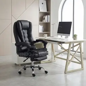 Office Chairs; Adjustable Leather Office Chair With Tuff High Backrest