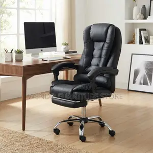 Office Chairs; Adjustable Leather Office Chair With Tuff High Backrest