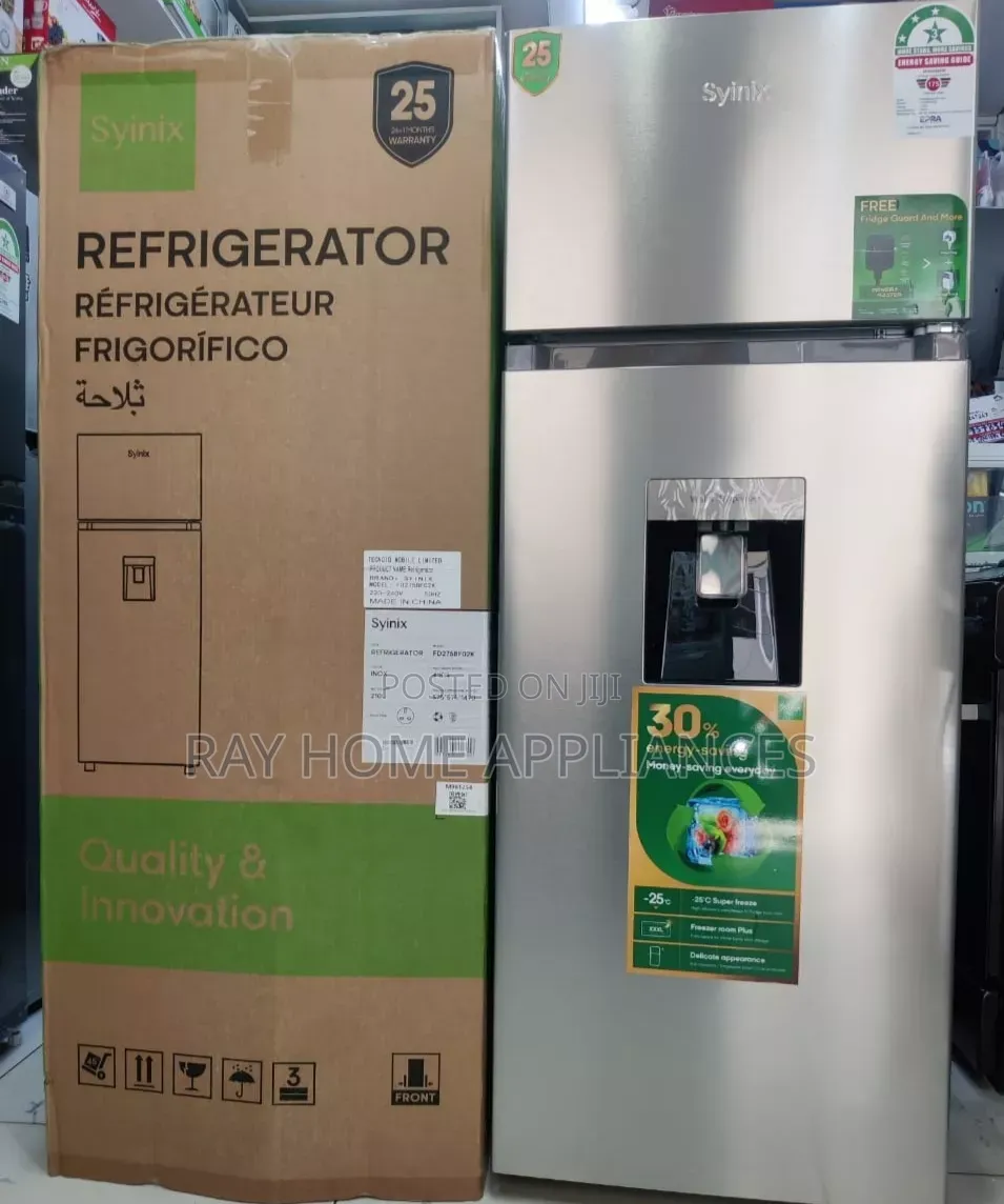 257litres Double Door Refrigerator With Water Dispenser