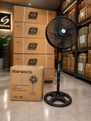 16-Inch Standing Fan With Round Base – Powerful & Oscillating