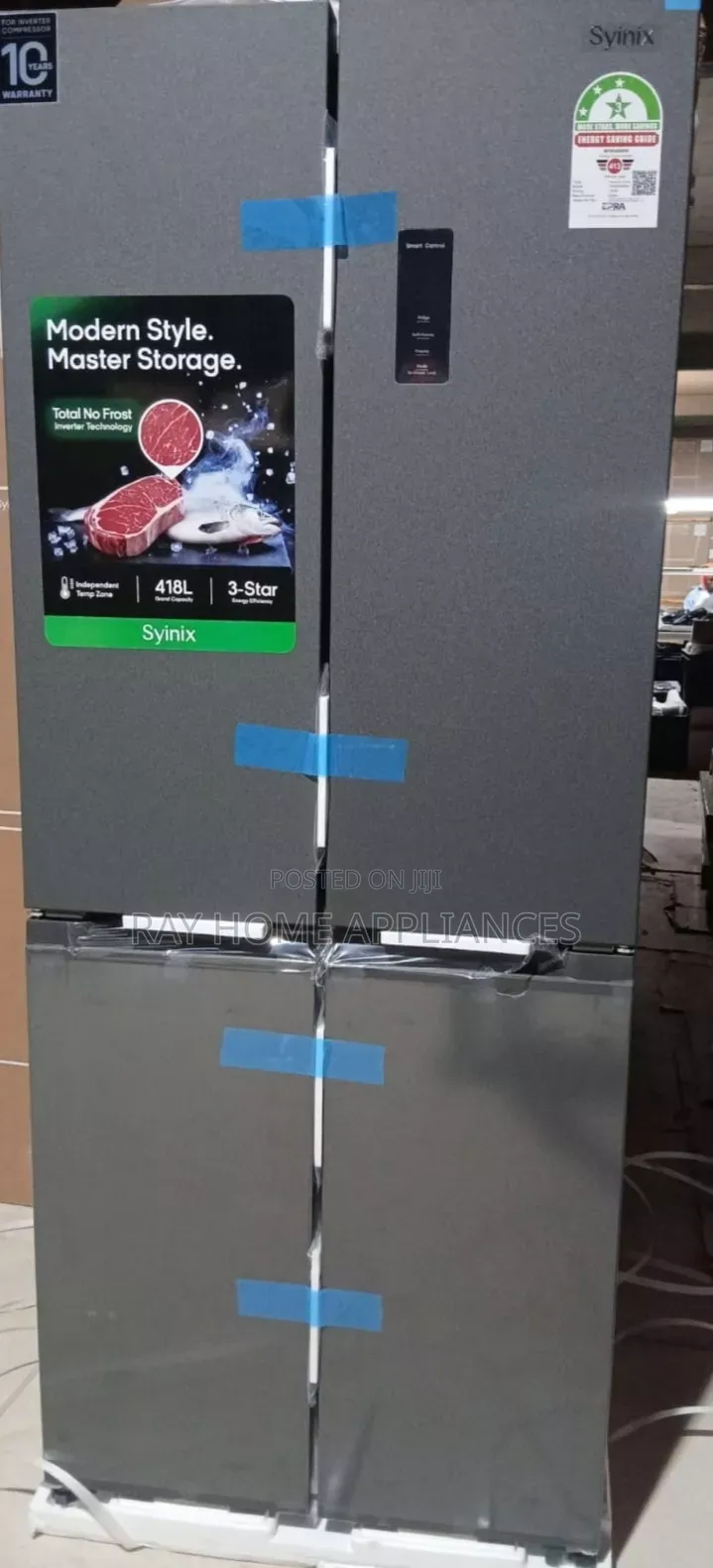Syinix 421 Litres  GLASS FOUR DOOR Refrigerator