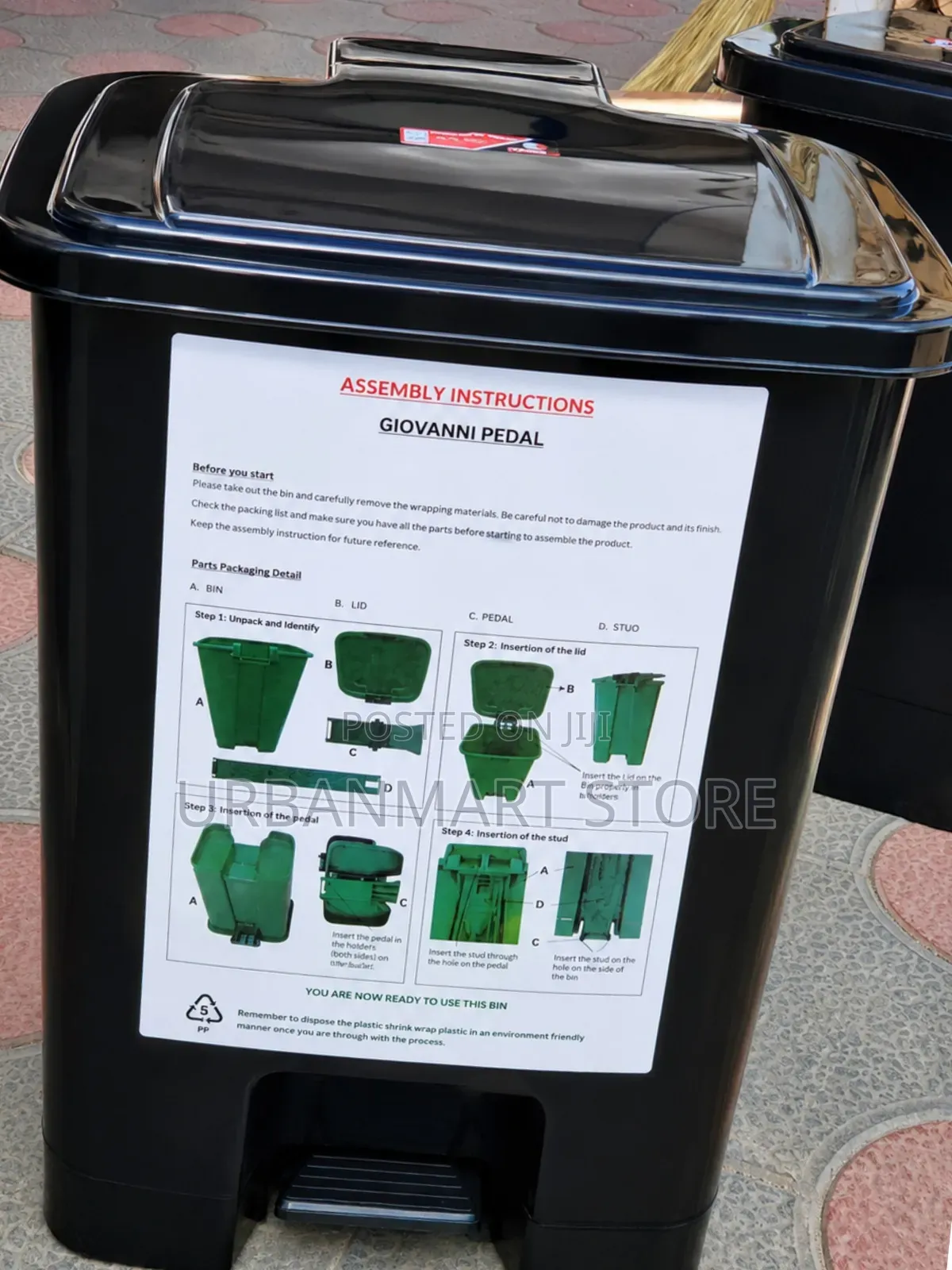 Kenpoly 50L Pedal Bin – Durable Hygiene Waste Bin