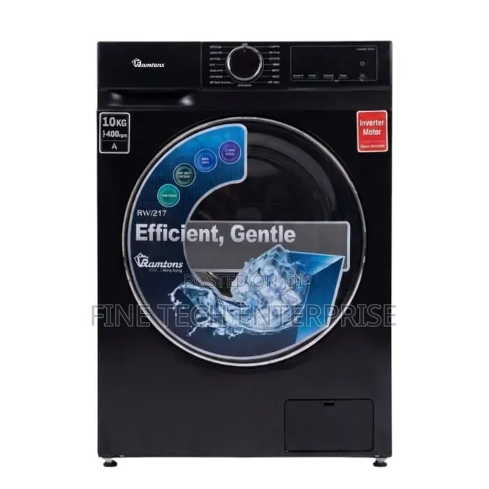 Ramtons Washing Machine 10kg Wash and Spin BLACK RW217