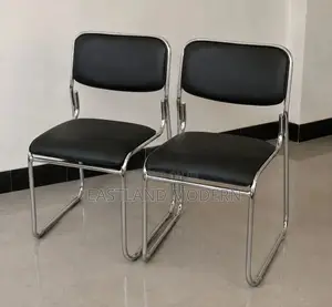 Black Visitor Office Chair – Chrome Frame