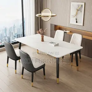 Dining Seat; Four Seaters Home Dining Set With Marble Table