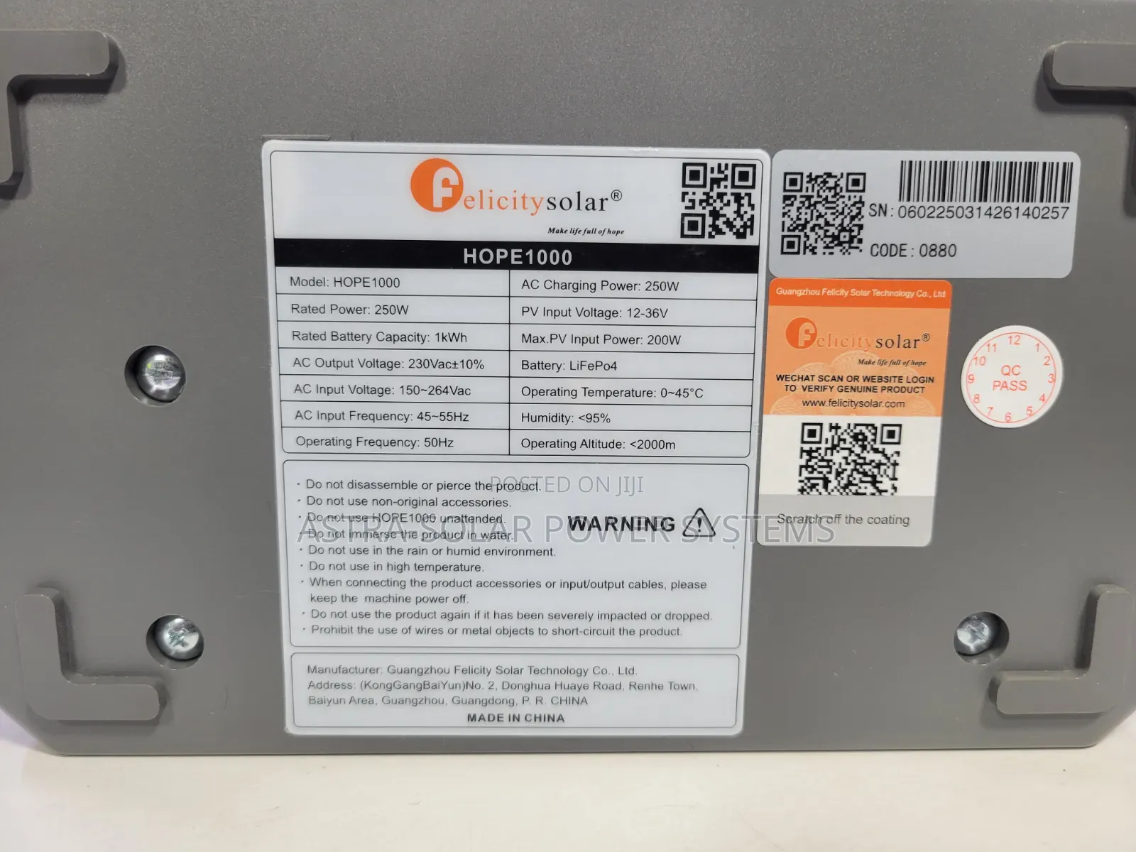Hope1000 Felicity Storage Backup System (All in One)