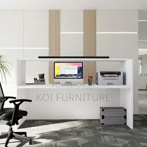 Reception Desk; 160cm White Office Reception Desk