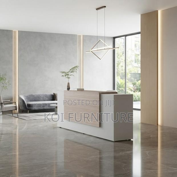 Reception Desk; 160cm White Office Reception Desk - thumbnail 4