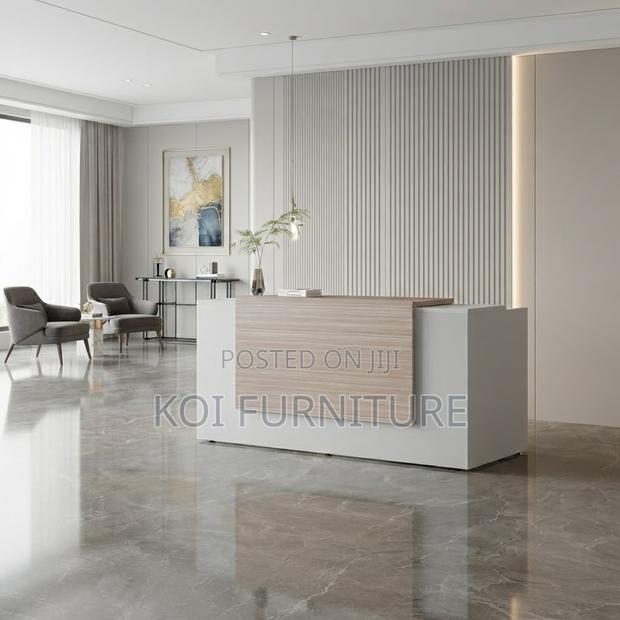 Reception Desk; 160cm White Office Reception Desk - thumbnail 5