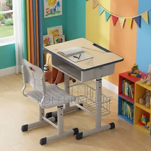 Home Desks; Kids Brown Height Adjustable Desk Chair Set