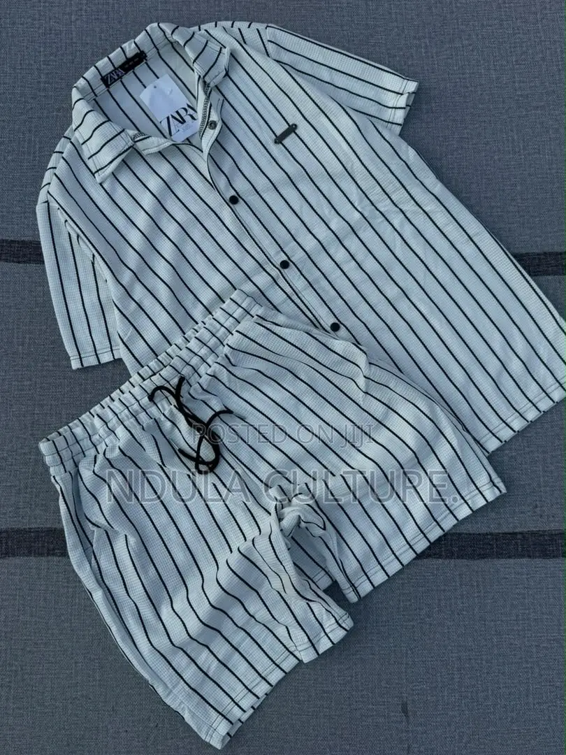 Men Vacation Two Piece Set Shirt and Short
