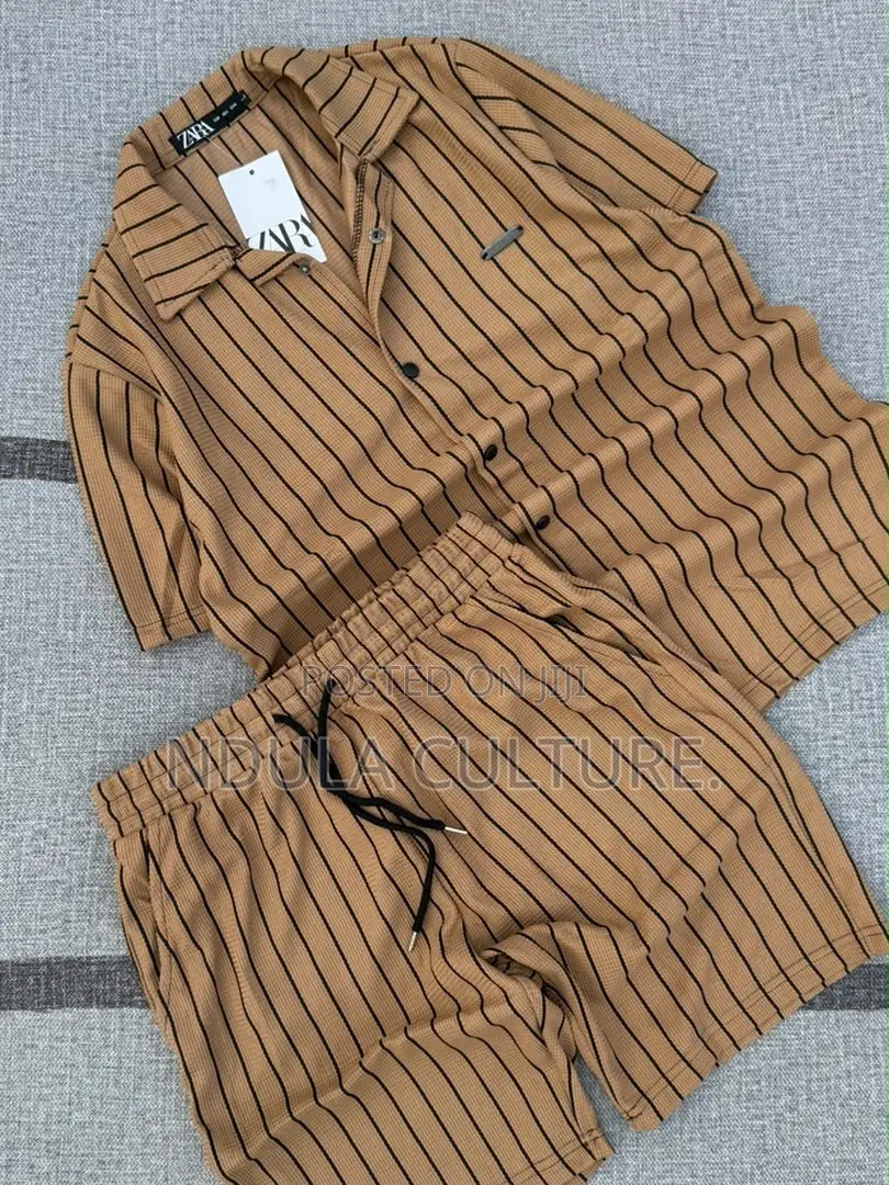 Men Vacation Two Piece Set Shirt and Short
