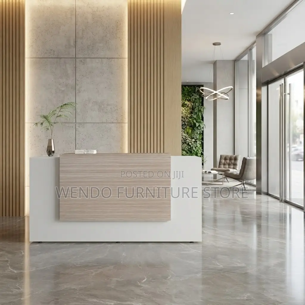 Reception Desk; 1800mm Long White Receptionist Desk