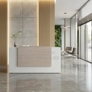 Reception Desk; 1800mm Long White Receptionist Desk