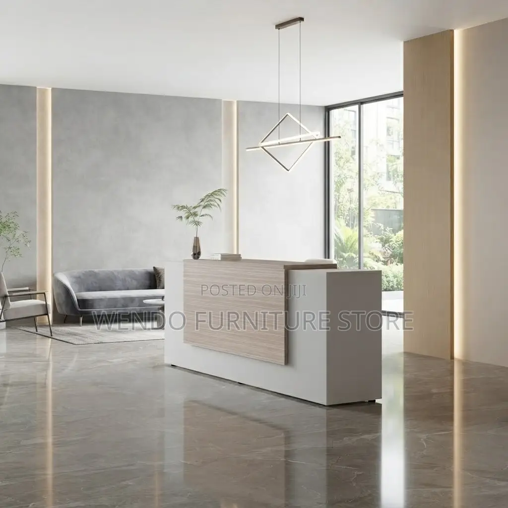 Reception Desk; 1800mm Long White Receptionist Desk