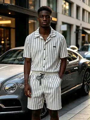 Men Vacation Two Piece Set Shirt and Short
