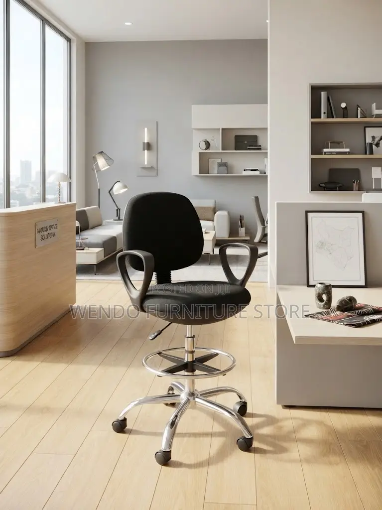 Office Chairs; High Height Fabric Adjustable Receptionist Chairs