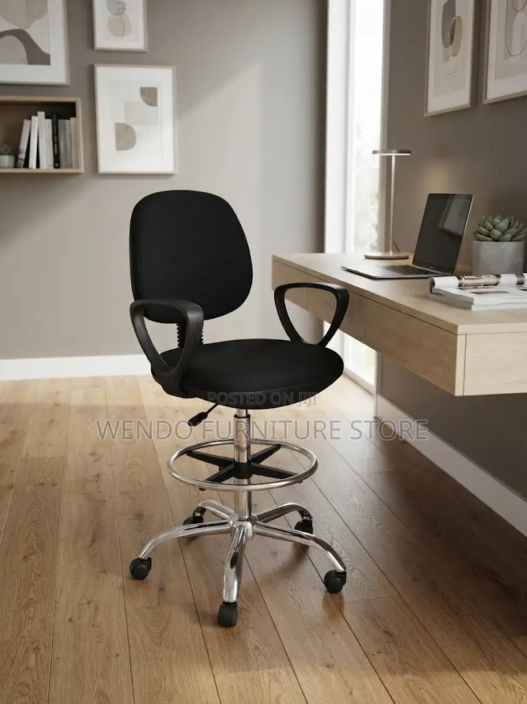 Office Chairs; High Height Fabric Adjustable Receptionist Chairs