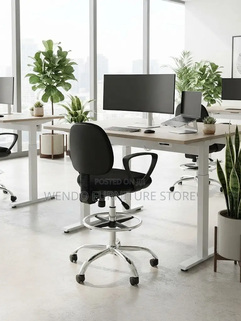 Office Chairs; High Height Fabric Adjustable Receptionist Chairs