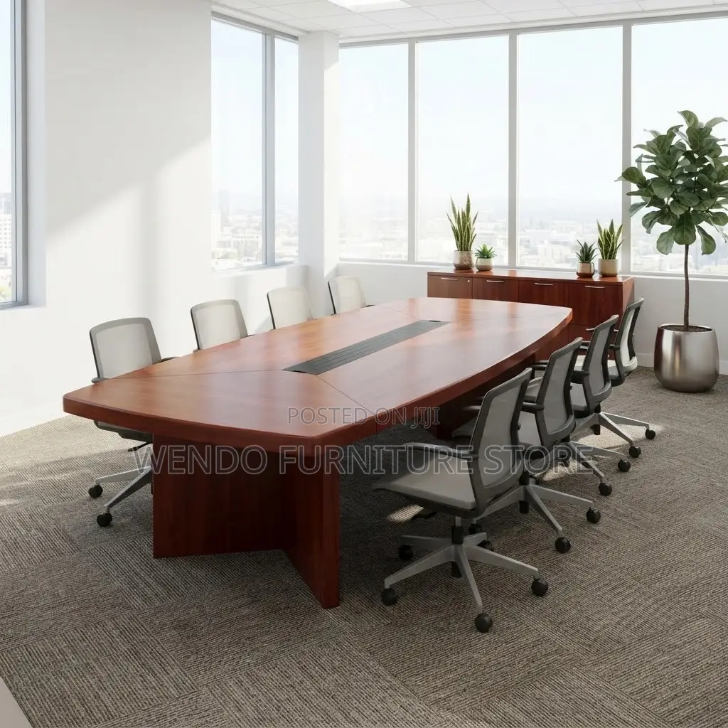 Boardroom Tables; 240cm Executive Brown Top Mahogany Boardroom Table