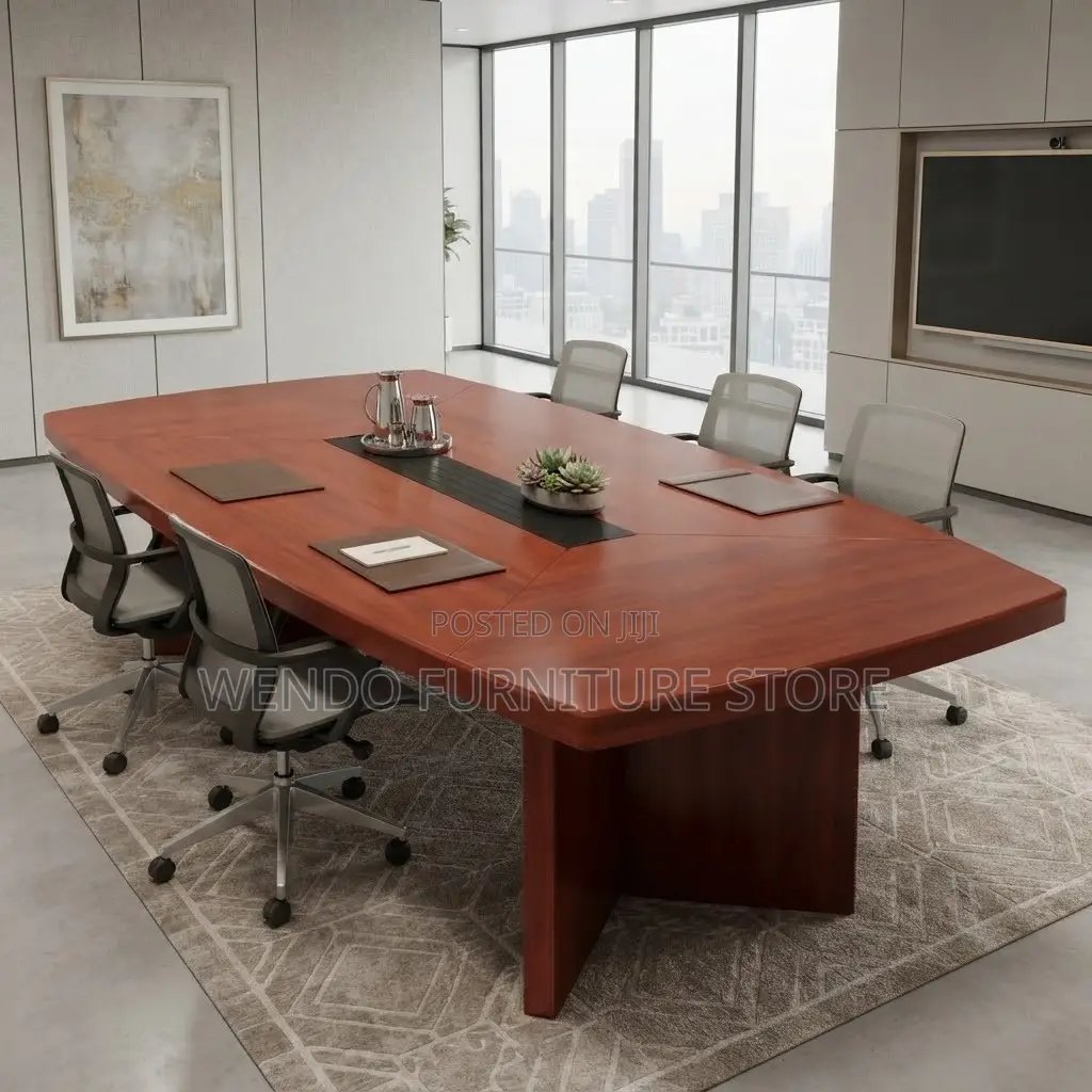 Boardroom Tables; 240cm Executive Brown Top Mahogany Boardroom Table
