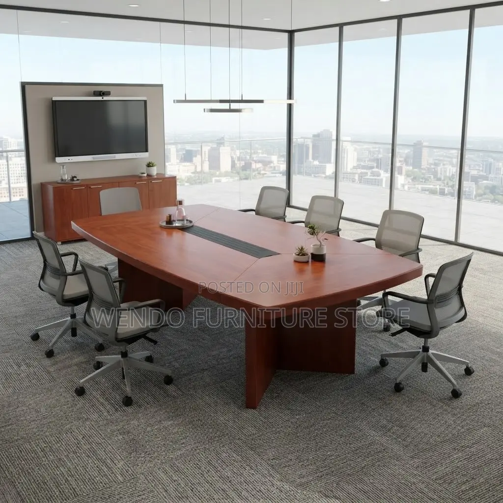 Boardroom Tables; 240cm Executive Brown Top Mahogany Boardroom Table