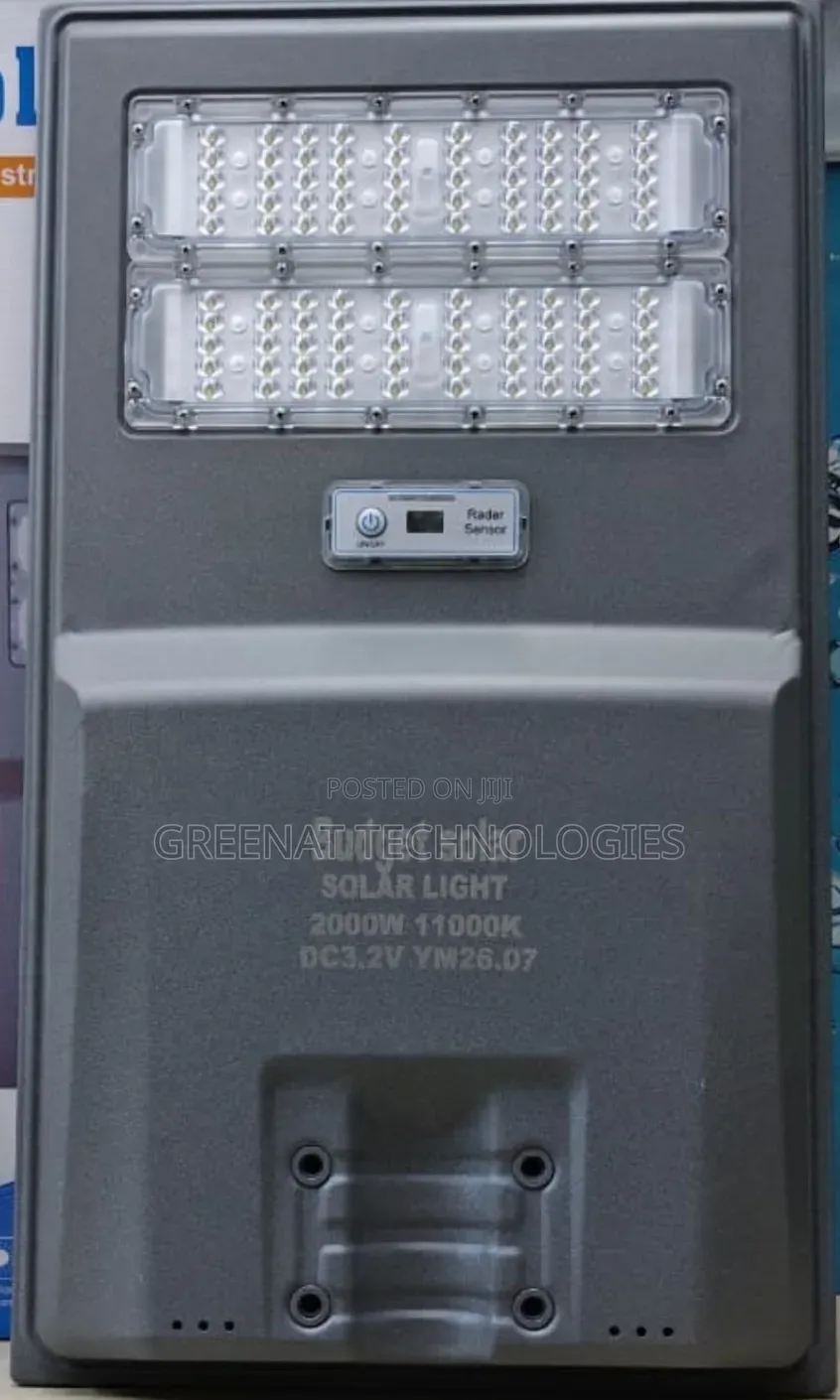 Budget Solar 2000W Solar Street Light IP67 Dusk to Dawn 36000mAh
