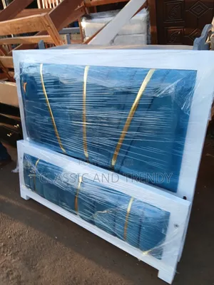 4x6 Blue Tufted Bed