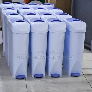 White Foot Operated Sanitary Bin 18L